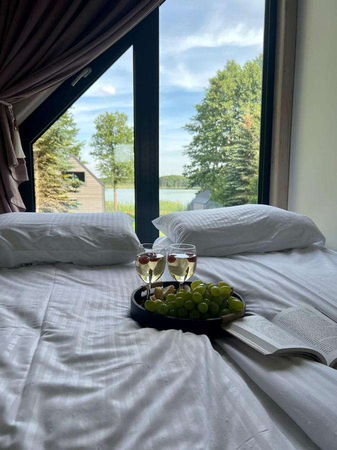 Okno Na Wode- Caloroczne Domy Z Linia Brzegowa Jeziora I Sauna Rybno  Экстерьер фото