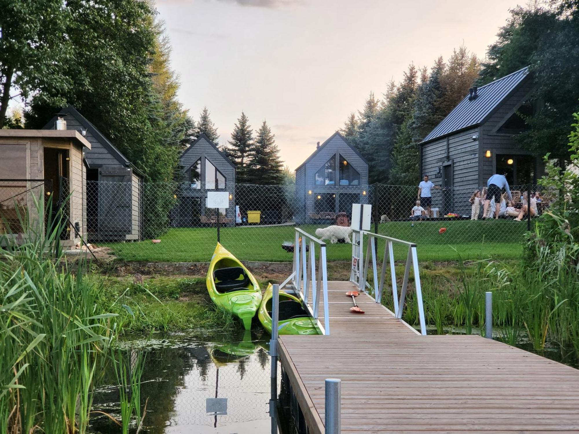 Okno Na Wode- Caloroczne Domy Z Linia Brzegowa Jeziora I Sauna Rybno  Экстерьер фото
